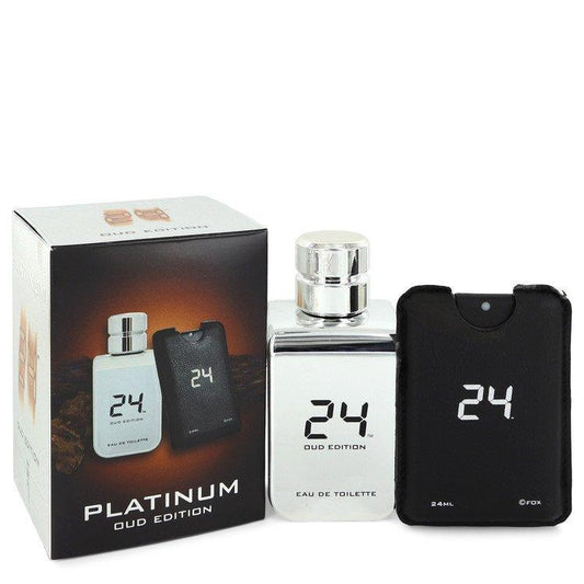 24 Platinum Oud Edition Eau De Toilette Concentree Spray + 0.8 oz {Pocket Spray (Unisex) By Scentstory - detoks.ca