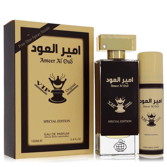 Ameer Al Oud Vip Original Special Edition 3.4 oz Eau De Parfum Spray + 1.7 oz Deodorant Spray By Fragrance World - detoks.ca