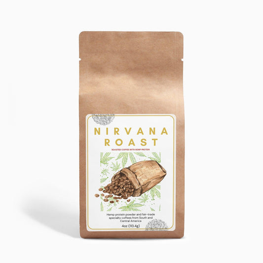 Nirvana Roast Organic Hemp Protein with Coffee Blend (Medium Roast) 1/4 lb - detoks.ca