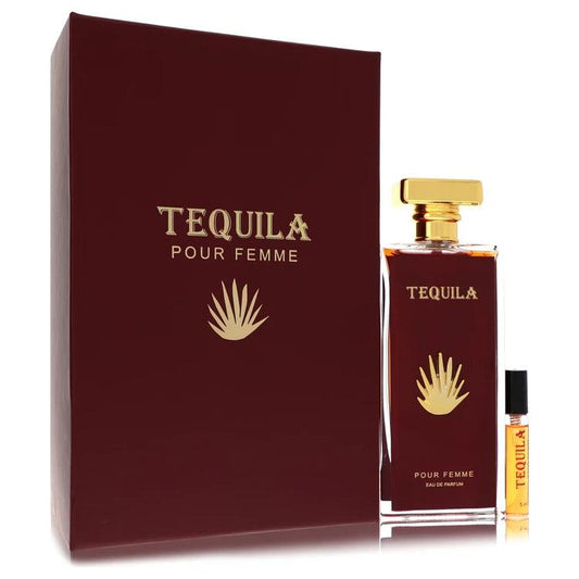 Tequila Pour Femme Red Eau De Parfum Spray + Free .17 oz Mini EDP Spray By Tequila Perfumes - detoks.ca